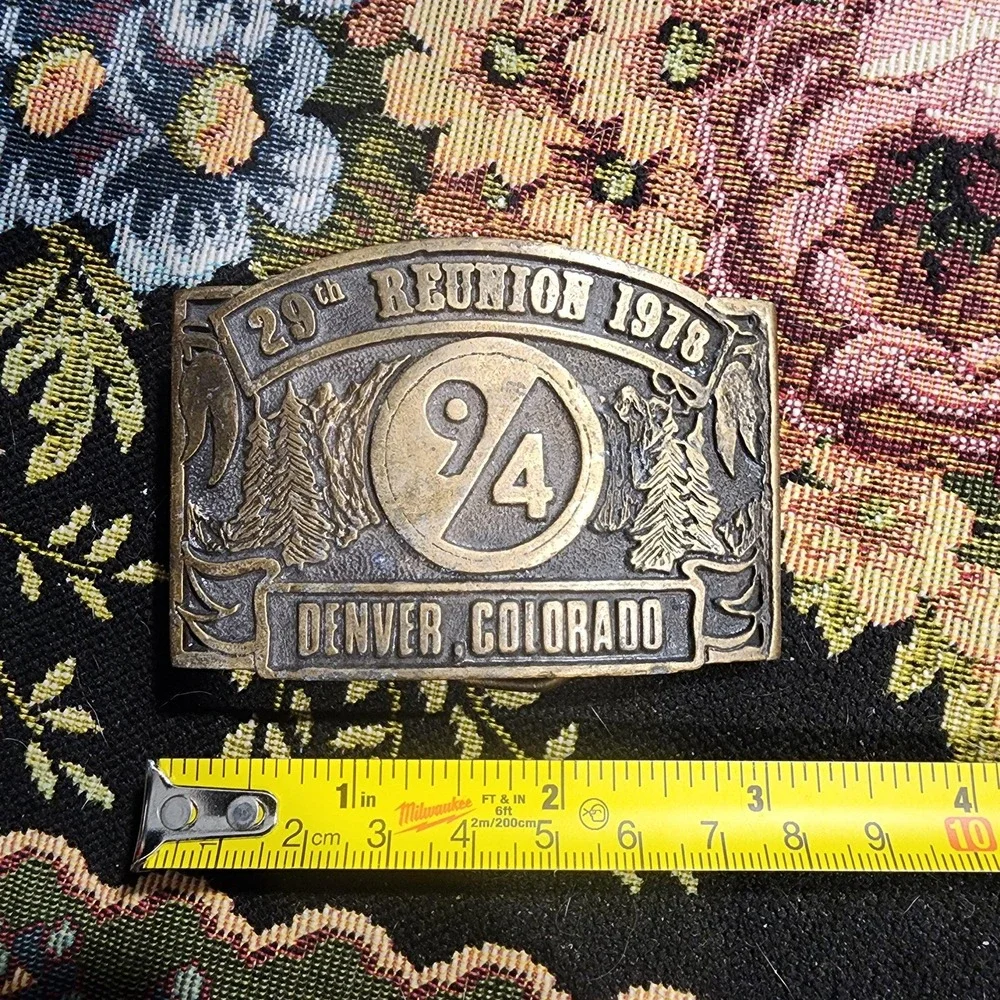 Vintage 1978 29th Reunion Denver, Colorado for 9/4 Belt Buckle